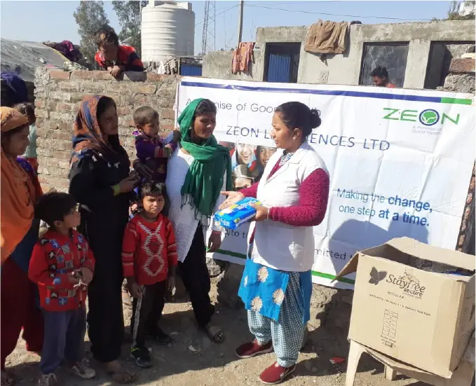 Hygiene education and health kits distribution